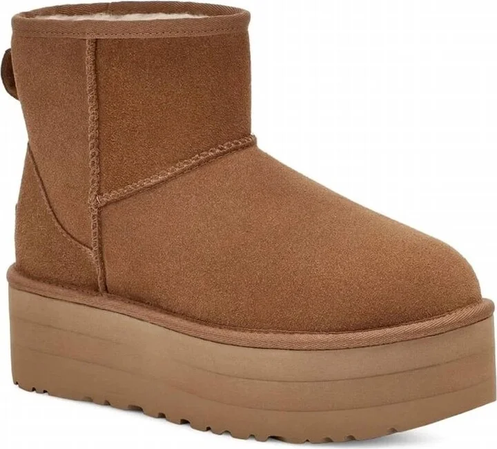 Women's Classic Mini Platform Boot In Chestnut