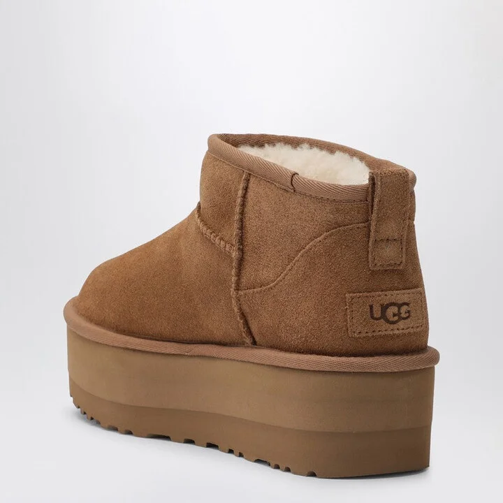 Women's Classic Ultra Mini Platform Ankle Boots In Chestnut - Image 2