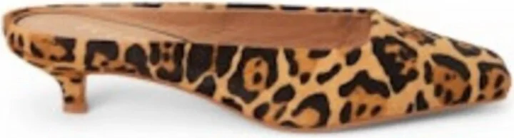 Women's Classy Heeled Mule In Leopard