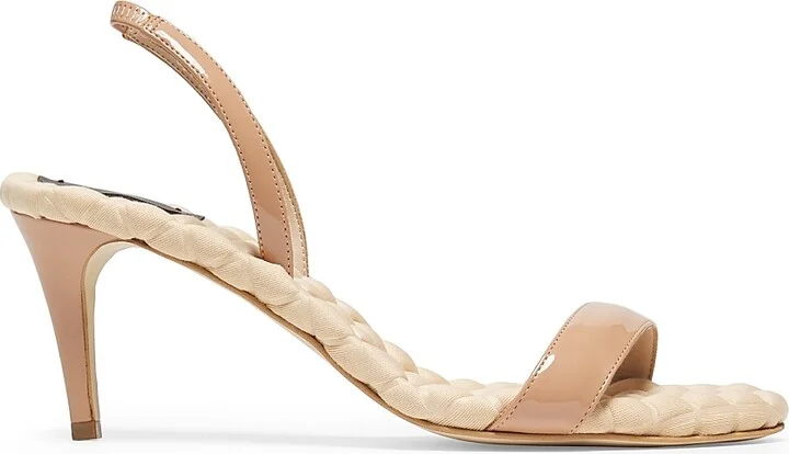 Women's Claudia 75MM Patent Vegan Leather Slingback Sandals - Size 7.5