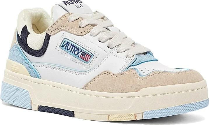 Women's CLC Leather & Mesh Low-Top Sneakers - White Blue Sand - Size 5 - Image 2