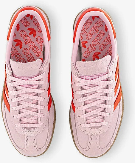 Womens Clear Pink Solar Orange Handball Spezial Suede Low-Top Trainers Eur 42/ 9 Uk Women - Image 2
