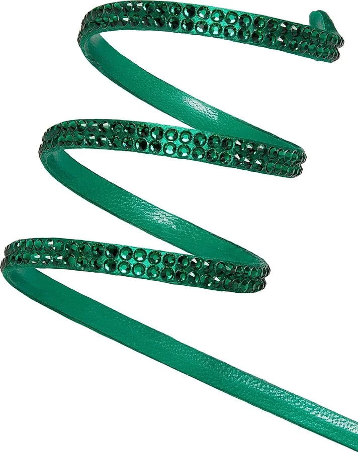 Women's Cleo 105MM Embellished Satin Ankle-Wrap Sandals - Green - Size 6 - Image 5