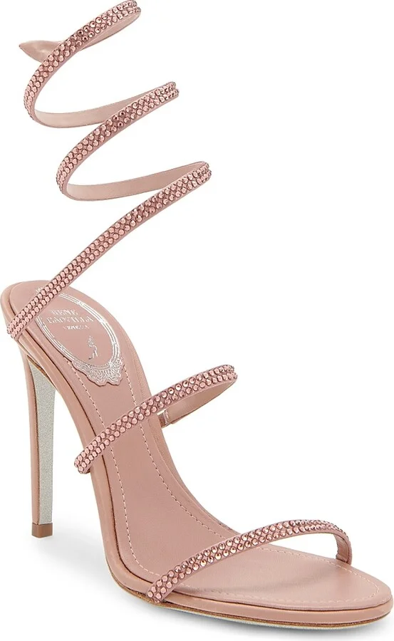 Women's Cleo 105MM Satin High-Heel Sandals - Blush - Size 6.5 - Image 2