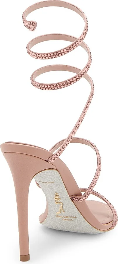 Women's Cleo 105MM Satin High-Heel Sandals - Blush - Size 6.5 - Image 3