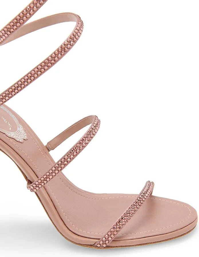 Women's Cleo 105MM Satin High-Heel Sandals - Blush - Size 6.5 - Image 5