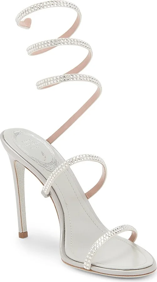 Women's Cleo 105MM Satin High-Heel Sandals - Blush - Size 6.5 - Image 6