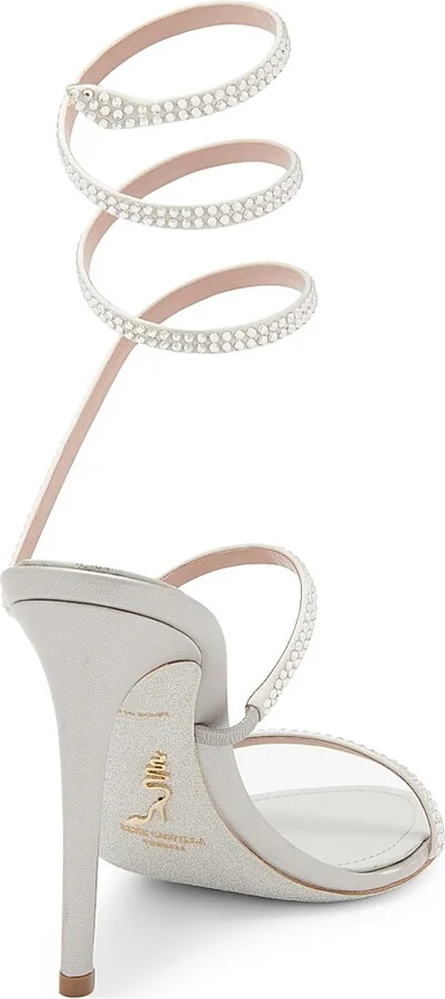 Women's Cleo 105MM Satin High-Heel Sandals - Blush - Size 6.5 - Image 7