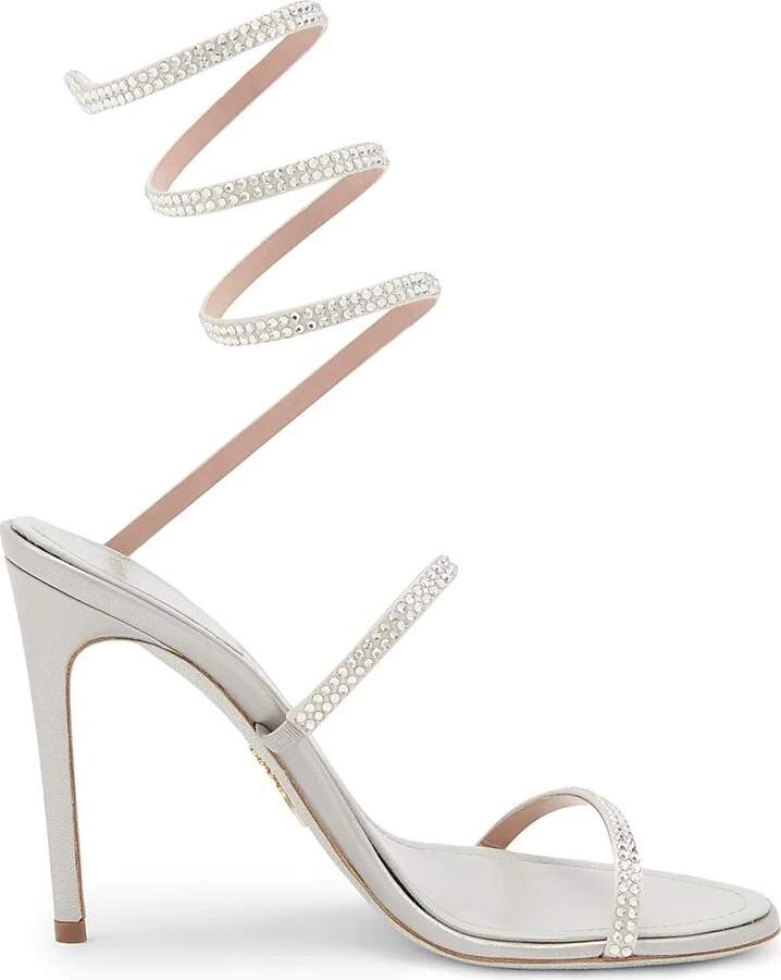 Women's Cleo 105MM Satin High-Heel Sandals - Blush - Size 6.5 - Image 10