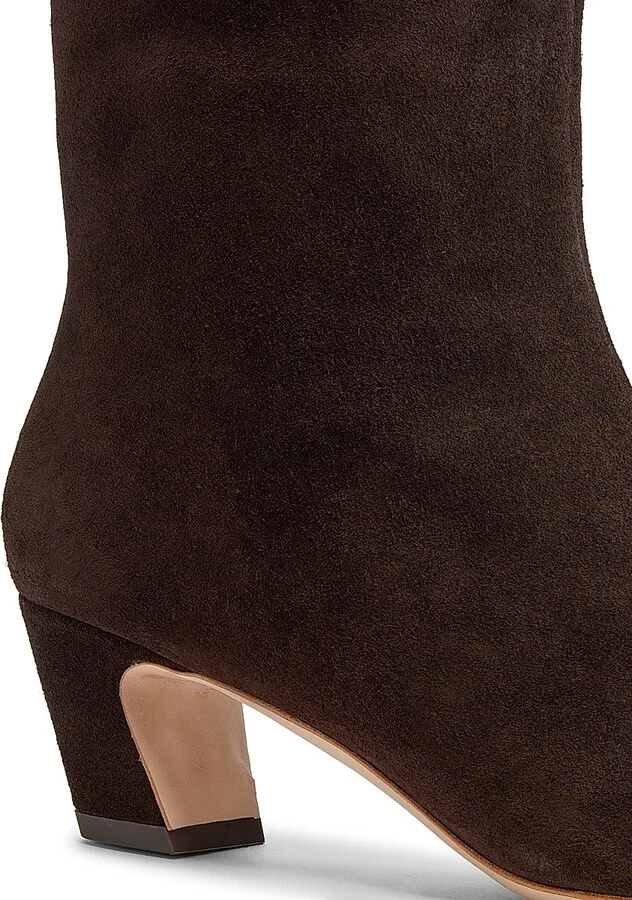 Women's Cleo Suede Curved-Heel Boots - Brown - Size 9.5 - Image 6