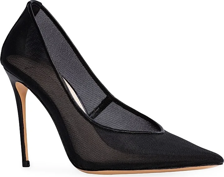 Women's Clio 100MM Mesh Pumps - Black Mesh - Size 5 - Image 3