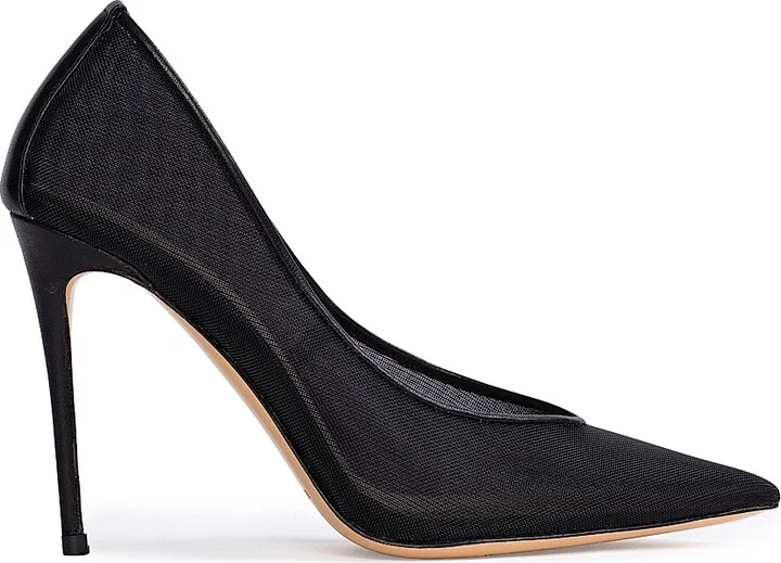 Women's Clio 100MM Mesh Pumps - Black Mesh - Size 5