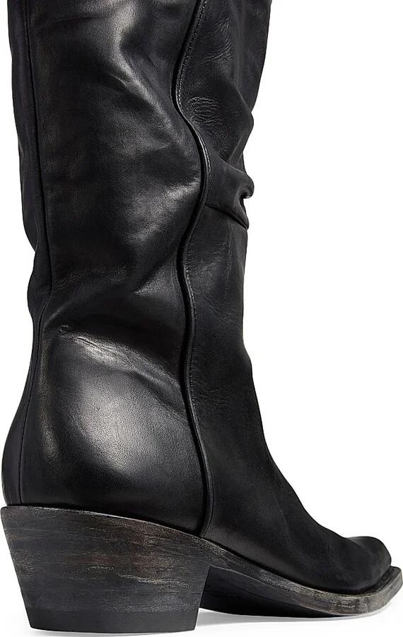 Women's Clive Leather Boots - Black - Size 6 - Image 4