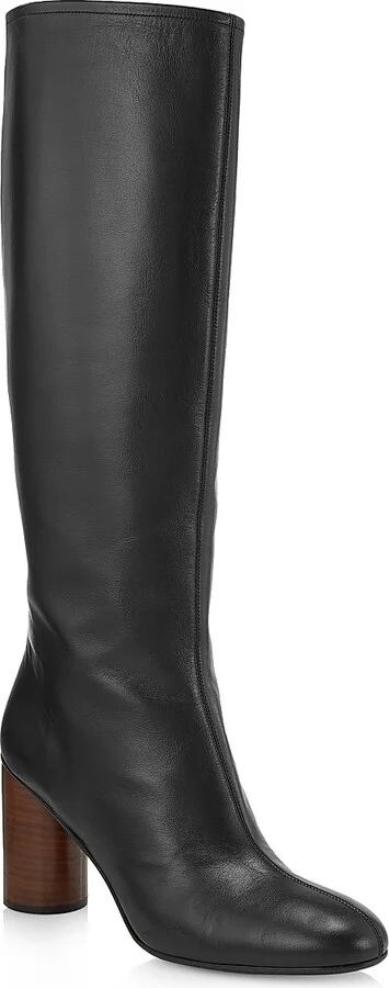 Women's Co-Front 80MM Leather Tall Boots - Black - Size 6.5 - Image 2