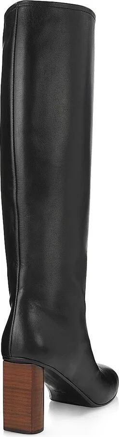 Women's Co-Front 80MM Leather Tall Boots - Black - Size 6.5 - Image 3