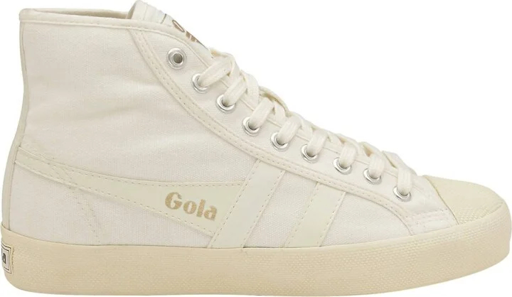 Women's Coaster High Sneakers In White/gold