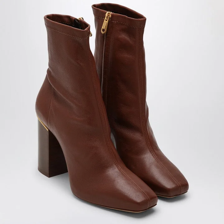 Women's Cognac-Coloured Ambre Ankle Boot