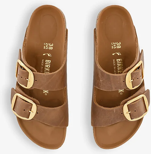 Womens Cognac Hex Arizona Big Buckle Leather Sandals Eur 36 / 3 Uk Women - Image 2