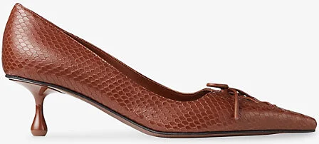 Womens Cognac Scarlett 50 Printed Leather Pumps Eur 35.5/2.5 Uk Women