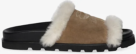 Womens Cognac Teddy Suede Mules Eur 37 / 4 Uk Women
