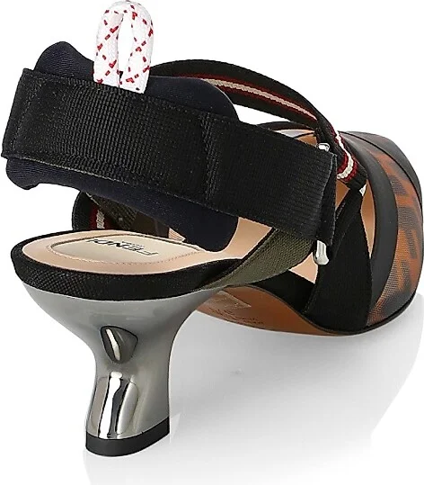 Women's Colibri 55MM Mesh Slingback Pumps - Black Multi - Size 6 - Image 3