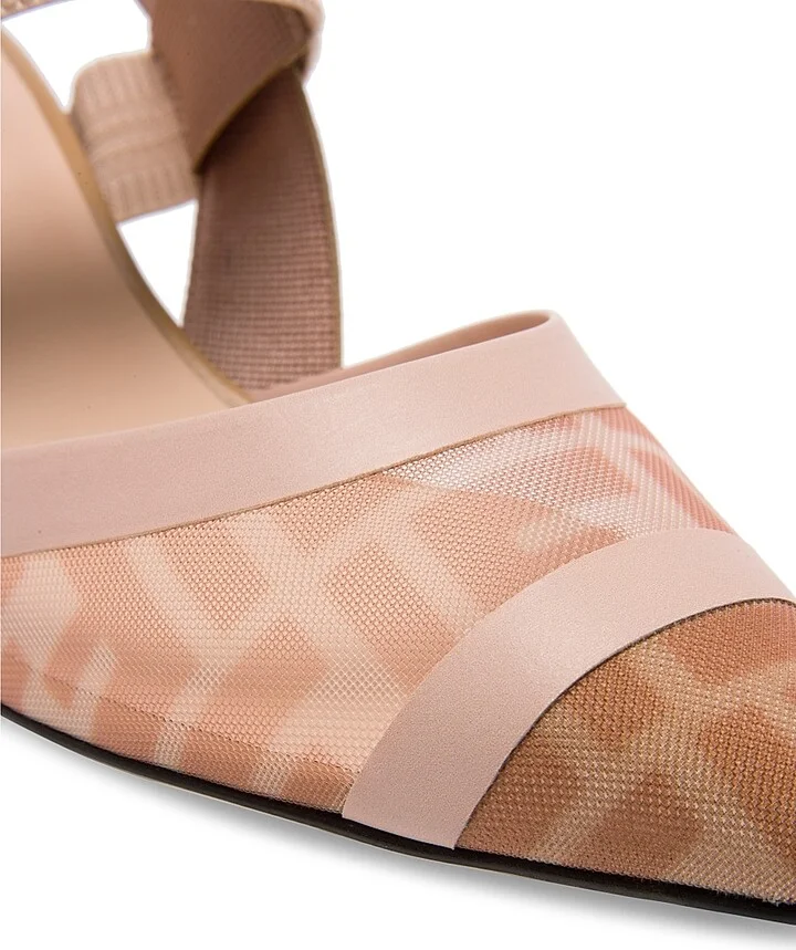 Women's Colibri 55MM Mesh Slingback Pumps - Rose - Size 6.5 - Image 6