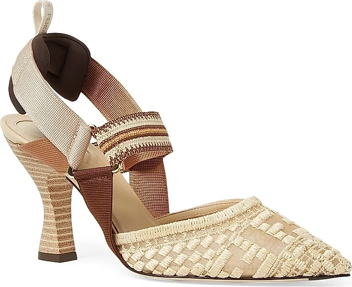 Women's Colibri 85MM Mesh Pumps - Beige - Size 5 - Image 2