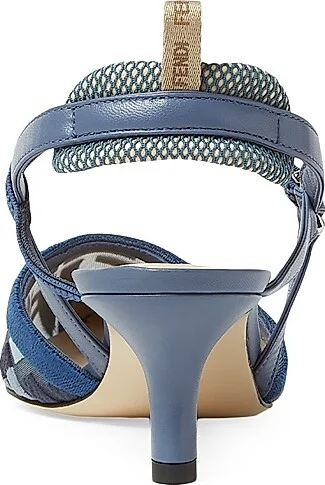 Women's Colibri FF Logo Print 55MM Slingback Pumps - Blue Grey - Size 6 - Image 3