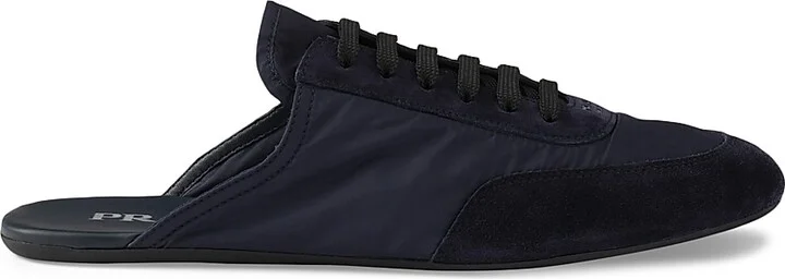 Women's Collapse Re-Nylon and Suede Mules - Blue - Size 5