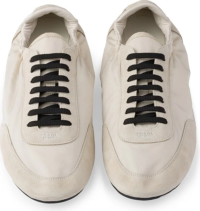 Women's Collapse Re-Nylon and Suede Sneakers - Beige Khaki - Size 6 - Image 3