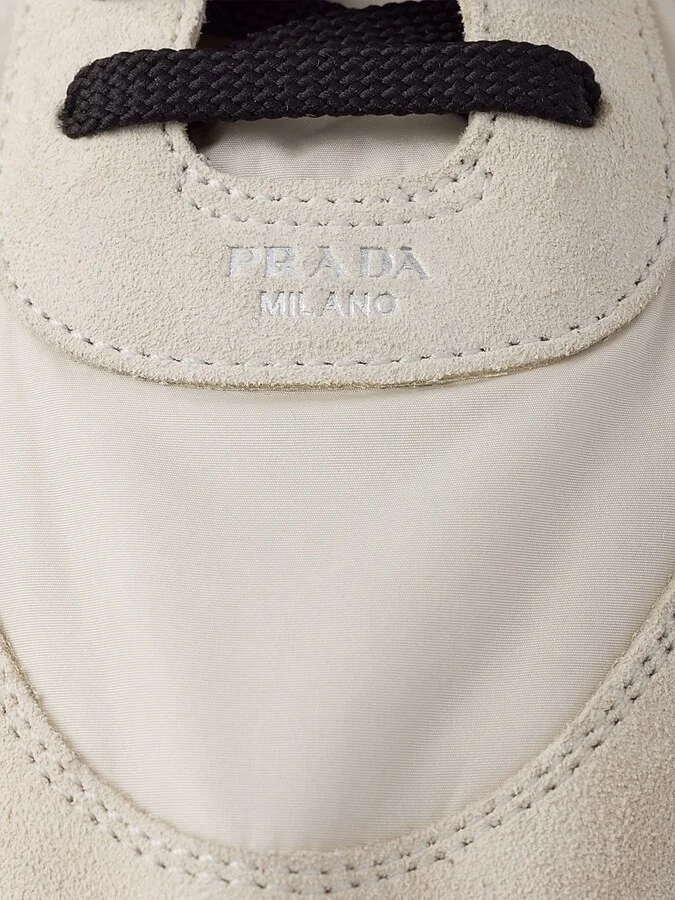 Women's Collapse Re-Nylon and Suede Sneakers - Beige Khaki - Size 6 - Image 5