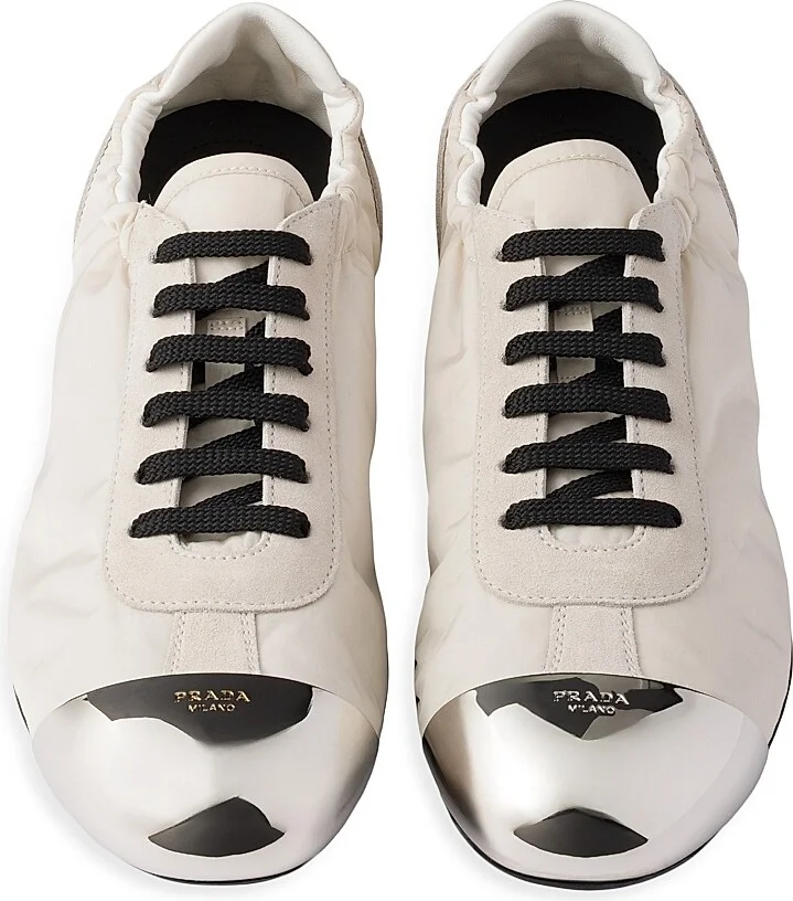 Women's Collapse Re-Nylon and Suede Sneakers with Metal Toecap - Black - Size 5 - Image 7