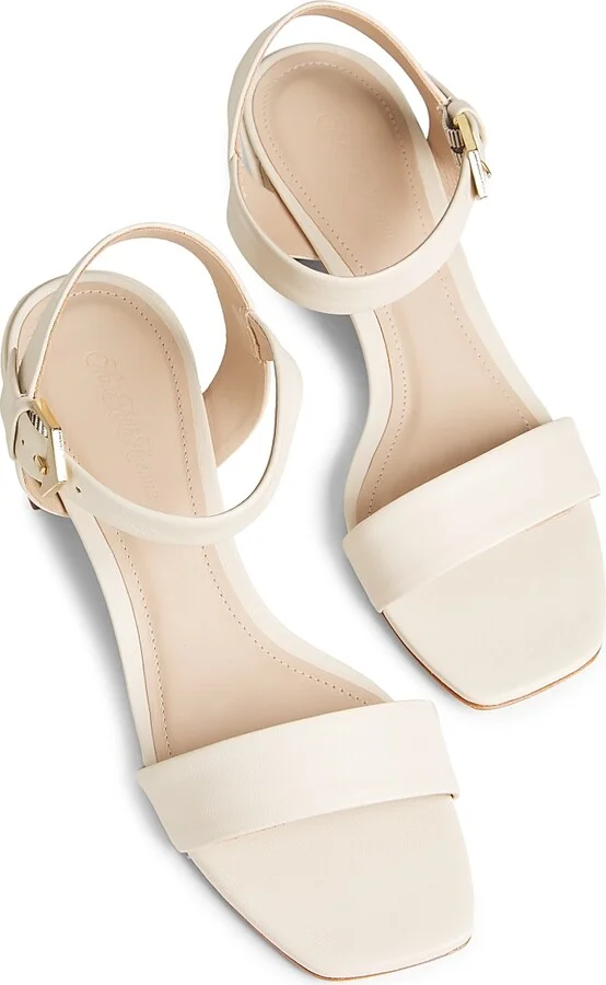 Women's COLLECTION 45MM Leather Block-Heel Sandals - Black - Size 5 - Image 4