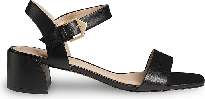 Women's COLLECTION 45MM Leather Block-Heel Sandals - Black - Size 5