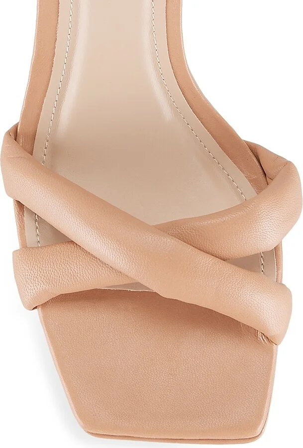 Women's COLLECTION Criss-Cross Platform High Heel Sandals - Beige - Size 9.5 - Image 4