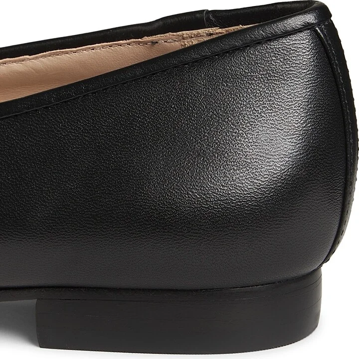 Women's COLLECTION Leather Ballet Flats - Black - Size 5 - Image 6