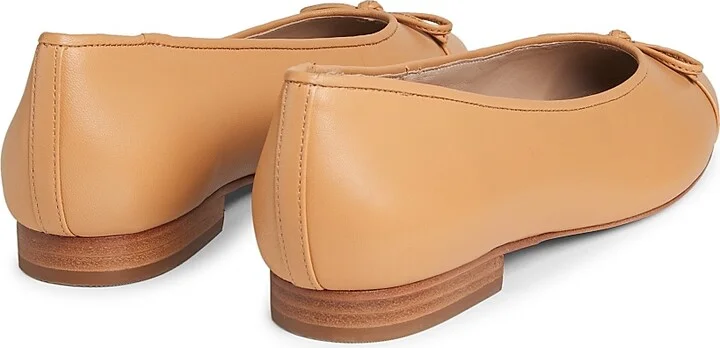 Women's COLLECTION Leather Ballet Flats - Black - Size 5 - Image 8