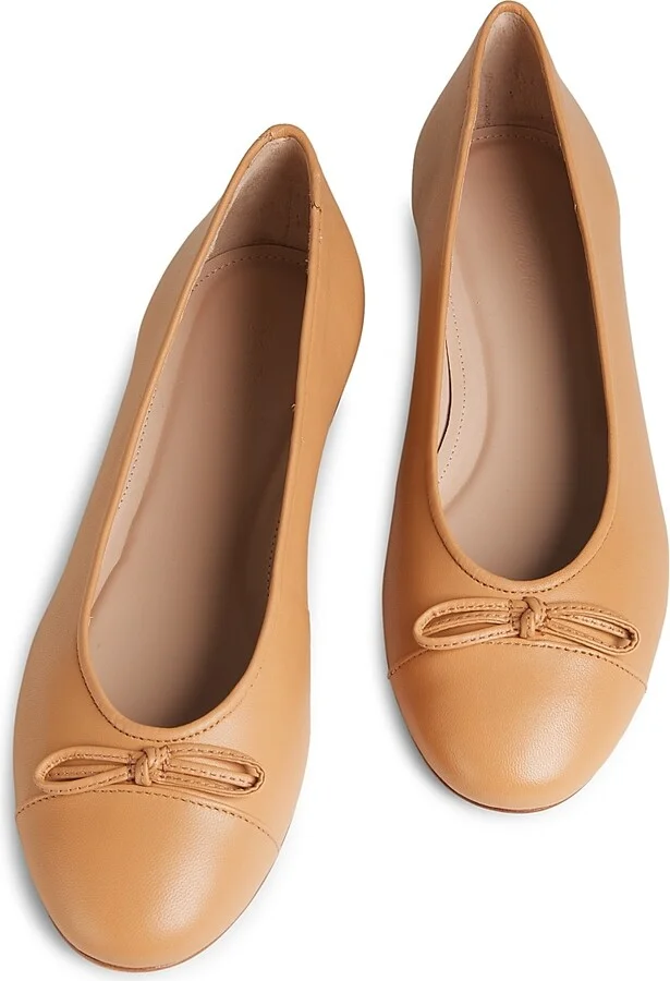 Women's COLLECTION Leather Ballet Flats - Black - Size 5 - Image 9