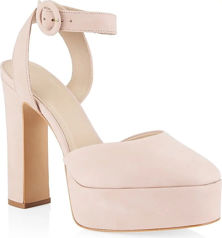 Women's COLLECTION Mary Jane Suede Platform Pumps - Wine - Size 8.5 - Image 7