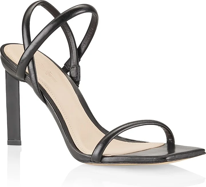 Women's COLLECTION Strappy Leather Heels - Black - Size 10 - Image 2