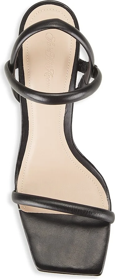 Women's COLLECTION Strappy Leather Heels - Black - Size 10 - Image 5