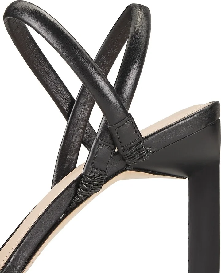 Women's COLLECTION Strappy Leather Heels - Black - Size 10 - Image 6