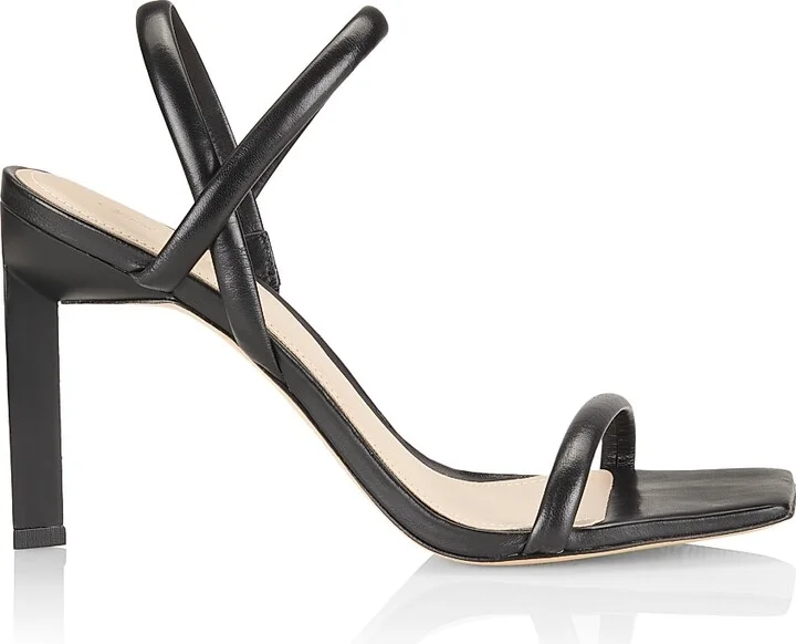 Women's COLLECTION Strappy Leather Heels - Black - Size 10