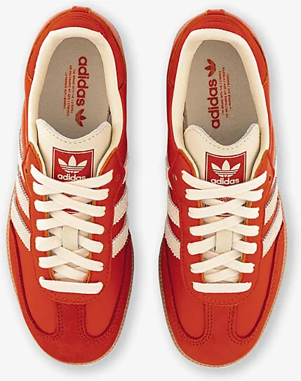 Womens Collegiate Orange Cream Samba Og Leather Low-Top Trainers Eur 40 / 7 Uk Women - Image 2