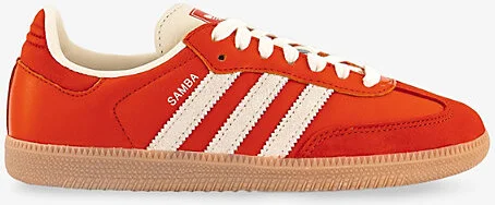 Womens Collegiate Orange Cream Samba Og Leather Low-Top Trainers Eur 40 / 7 Uk Women