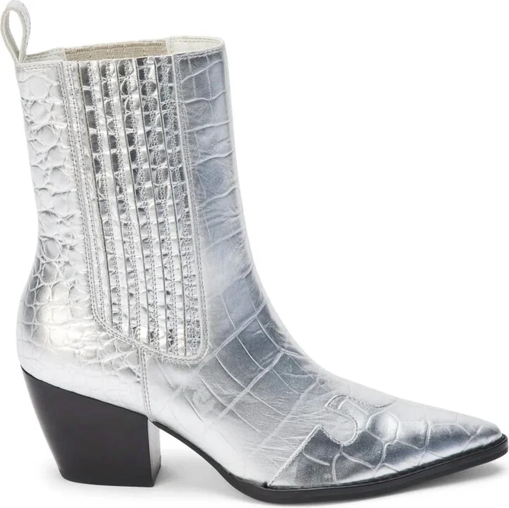 Women's Collins Ankle Boot In Silver