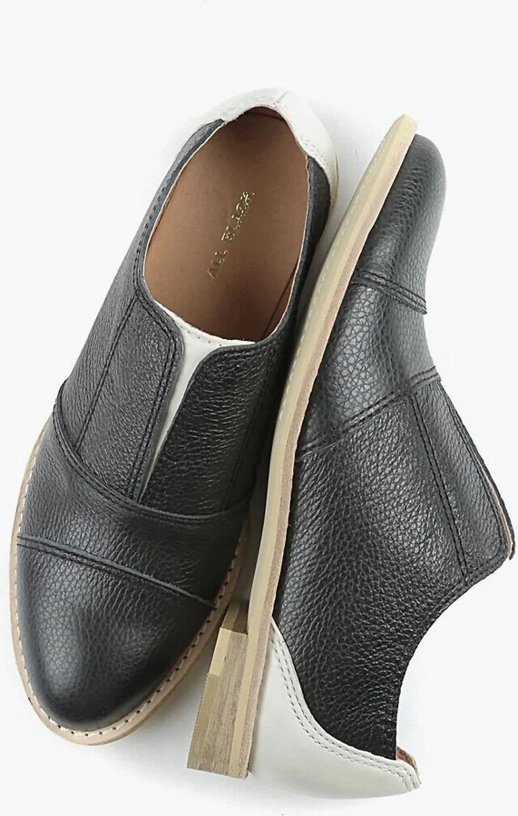 Women's Colorful Cowman Oxford In Ivory/black