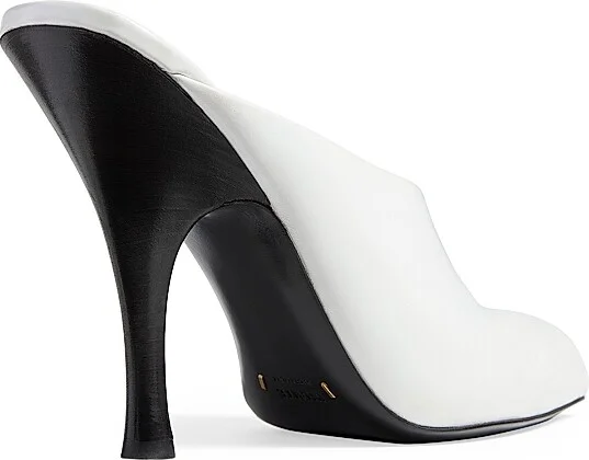 Women's Colt 100MM Leather Mules - Optic White - Size 6 - Image 3