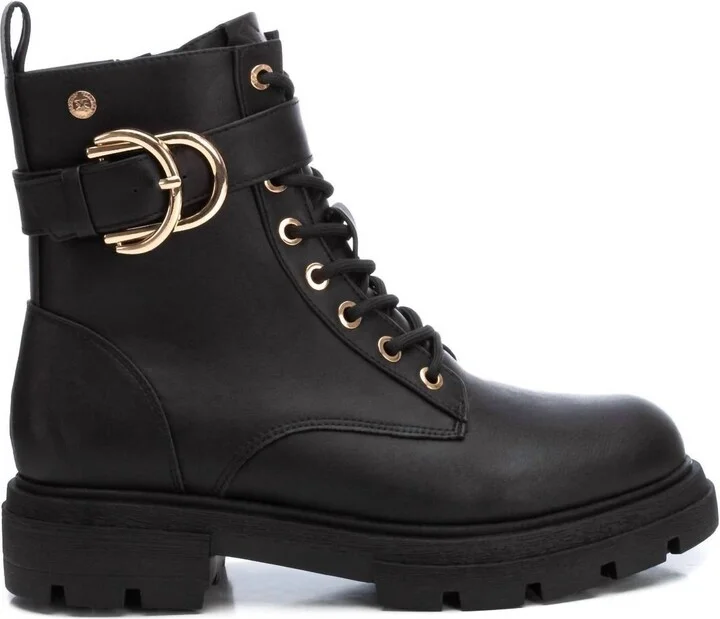 Women's Combat Booties In Black