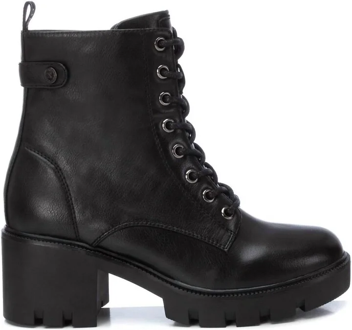 Women's Combat Booties In Black